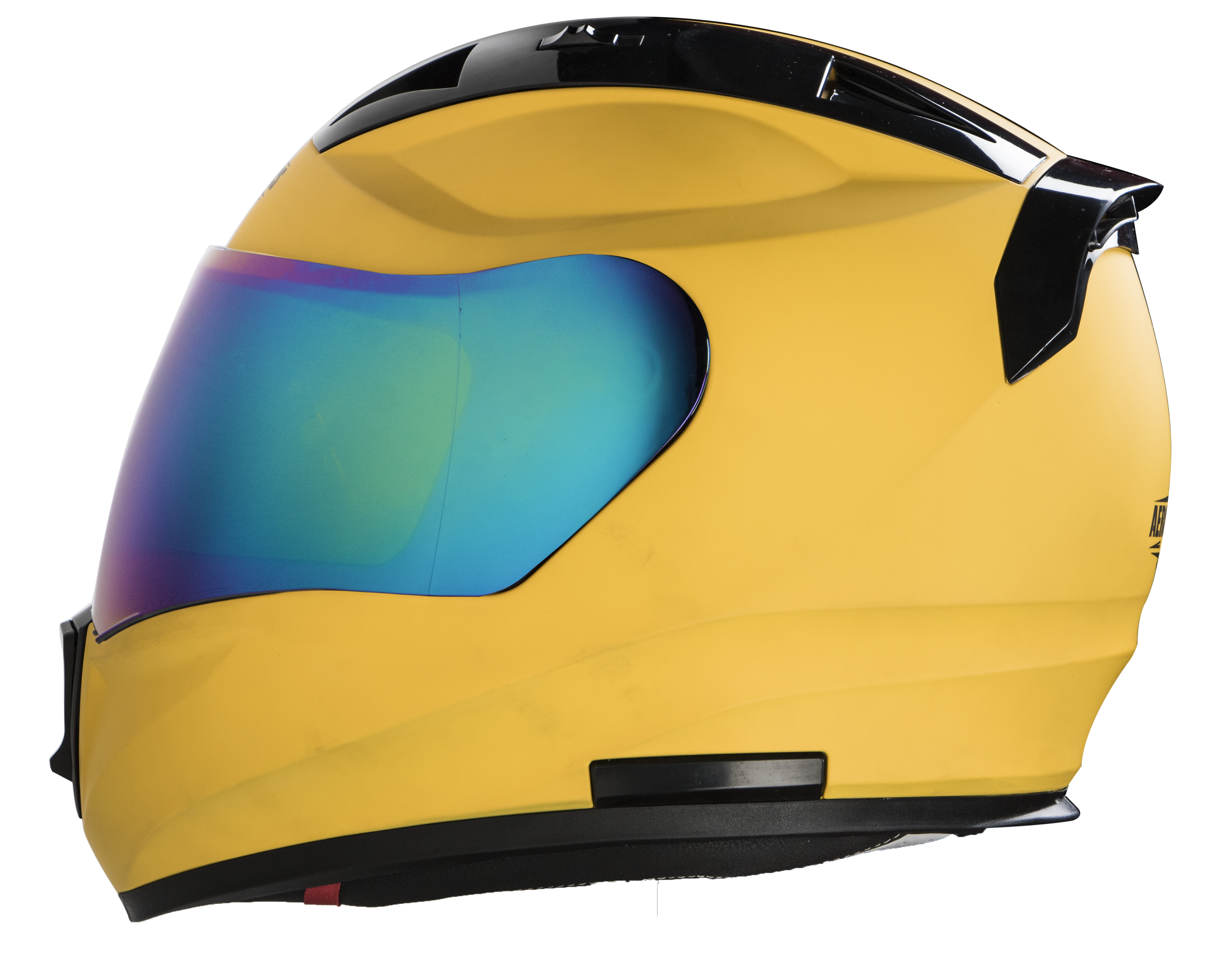 SA-1 Aeronautics Mat Moon Yellow (Fitted With Clear Visor Extra Rainbow Chrome Visor Free)